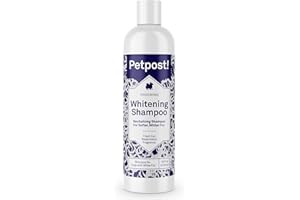 Petpost | Shampoo Blanqueador para Perros – El Mejor Tratamiento de Aclaramiento para Perros con Pelaje Blanco – Calmante Fragancia de Sandía – para Malteses, Shih Tzu, Caniche – 474 mL
