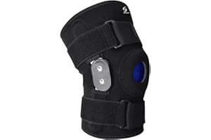 Sportout Ginocchiera con cerniere in alluminio rimovibili, ideale per strappi al menisco, stiramenti, dolori al ginocchio, artrite, uomo e donna (S)