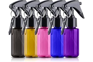 TANSHINE Kleine Sprühflasche, 50 ml, Reisegröße, Mini-Wassersprühflaschen, tragbare Händedesinfektionsmittel, Alkoholsprühflasche, nachfüllbar, leere Gesichtsnebel-Sprühflaschen mit Clip, 5 Stück