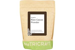 NutriCraft Organic Raw Cacao/Cocoa Powder - 1kg, 75% Criollo Cacao Beans, Made from Aromatic Beans, Superfood for Smoothies & Baking, Chocolate Making, High Nutrient, Rich Antioxidants
