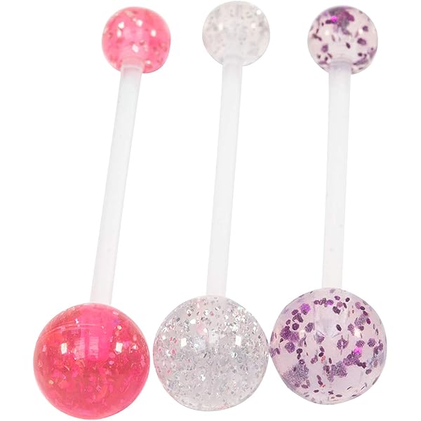 Piercing Nombril Bioflex Cœur Rose – Barre 14G (1,6mm), Longueur 25mm – Hypoallergénique
