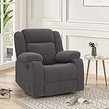 duroflex Avalon Fabric Single Seater Recliner (Grey, DIY)
