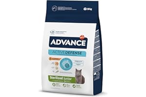 Advance Cat Junior Sterilized - Croquettes pour Chatons Junior Stérilisés avec du Poulet - 10kg