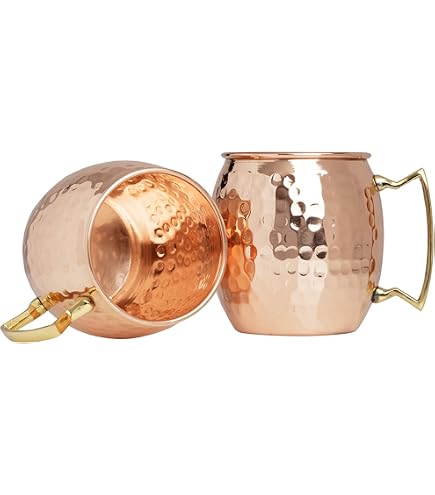 Bicchiere Da Birra Moscow M Cup In Acciaio Inox Placcato Rame - 510 Ml, Per Feste, Bar, Argento Lucido