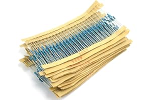 DollaTek 30 wartości 750 szt. zestaw rezystorów (10 omów - 1 m omów / 25 szt.) 1/4 W asortyment rezystorów z folii metalowej
