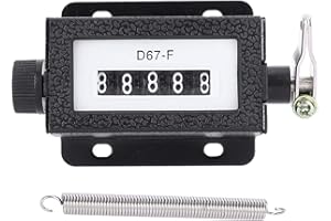 GONNELY Cifre Contatore Meccanico 5 Cifre 0-99999 Manopola Contatore Conteggio A Tirare Azzerabile Nero con Molla