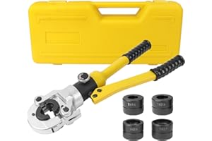 OZONLIFE Pince a Sertir Multicouche, Pince à Sertir avec Tête Rotative à 360°, pour Raccords sur Tubes, TH16, TH20, TH26, TH32 mm, YAT124-FR01