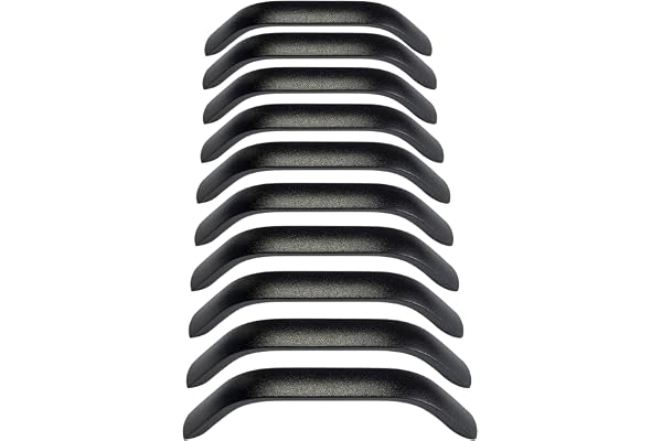 Qrity 10 Pièces Poignee de Meuble Cuisine Noir, Tirer Entraxe 96mm, Poignées en Alliage D'aluminium, pour Bureaux Tiroirs Armoires