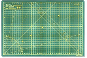 Elan Tappetino da Taglio A3 Verde, Piano da Taglio 30x44 cm, Tappetino Autorigenerante a 5 Strati, Tappeto Antitaglio PVC Riciclato, Cutting Mat A3
