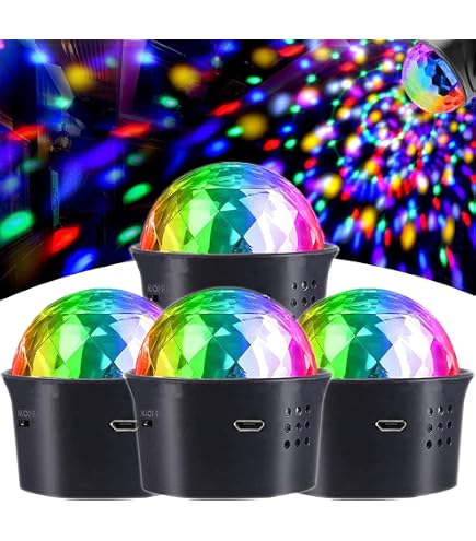Fizz Creations Discokugel-Armband - Wiederaufladbar, 3 Modi, Mit Saugnapf