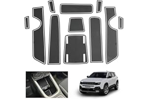 GAFAT J eep Avenger 2023 2024 2025 Tappetini Antiscivolo, Avenger Hybrid EV Tappetini in Gomma Antiscivolo, Tappetini per Console Centrale, Porte, Compatibili con Accessori Jeep Avenger (Bianco)