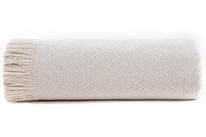 Todocama - Colcha Multiusos Sofa, Manta Foulard, Plaid para Cama, Cubresofa Cubrecama, Jarapas, Fabricado en España, Espiga. (230x260cm, Crema).