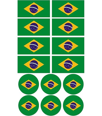 Autocollant Drapeau Brésil France U24 – 8 X 5 Cm, Résiste Aux UV Et Rayures, Pour Voiture Et Surfaces Lisses