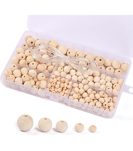 100 Perline Di Legno Naturale 20 Mm – Sfere Non Finite Per Fai Da Te, Artigianato, Bigiotteria