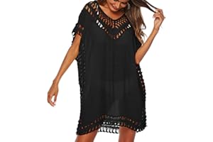 BEMEUSWT Cover Ups for Women Beachwear Hollow Out Beach Dress Bikini Swimsuit Bathing Suit Cover Up