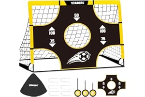 Yimore Kids Football Goal Portable, 3 In 1 Mini Football Goal Garden Indoor Outdoor 120 * 90 * 90 cm, Foldable Football Training with Target Gift for Boys Grils 3+