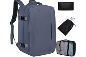 Xkdoai per Ryanair Zaino da Viaggio 40x20x25 con Organizer Valigie 3 Pezzi Set Bagaglio a Mano Zaino Uomo Borse da Cabina Aereo Approvato per il volo Rucksack Valigia Zaini