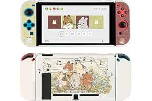 GeekShare Protective Case for Switch, Bunny Theme Slim Cover Case Anti-Scratch Hard PC Protective Shell, Garden Season