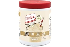 ‎SLIMFAST SlimFast Milchshake Pulver Vanille I Kalorienreduzierter Diät-Shake mit hohem Eiweißanteil I Diät-Pulver für eine gewichtskontrollierende Ernährung I Nur 225 Kalorien pro Protein-Shake I 365 g