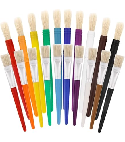 Jovi 8204 – Box Mit 12 Ponyhaar-Pinseln, Nr. 4, Rundspitze, Holzgriff, Ideal Für Tempera & Aquarell, Für Kleine Und Große Künstler