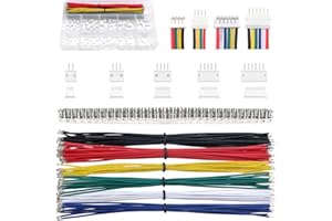Lyeteung 420 Stück JST-ZH 2/3/4/5/6 Pin Gehäuse Adapter Kit - Stecker und Buchse Mit 26 AWG Vorgekräuseltem Kabeldraht und Pin-Crimpklemme (1.5mm, Einfach)
