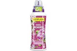 Algoflash Engrais Liquide Orchidées, Utilisable en Agriculture Biologique, Bouchon Doseur Inclus - 500 mL