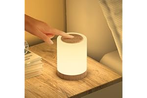 ‎BONSERY Lampka nocna, dotykowa, ściemniana, 10 kolorów, lampa stołowa LED, zasilana bateriami, z funkcją timera, lampka nocna dla dzieci, bezprzewodowa, zmiana kolorów, do pokoju dziecięcego, sypialni