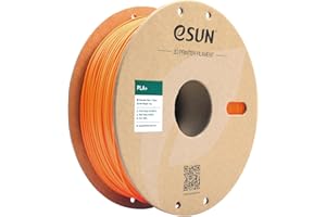 eSUN Filamento PLA+ 1.75mm, Mejorado Tenacidad Impresora 3D Filamento PLA Plus, Precisión Dimensional +/- 0.03mm, 1KG Carrete (2.2 LBS) para Filamento de Impresión 3D, Naranja