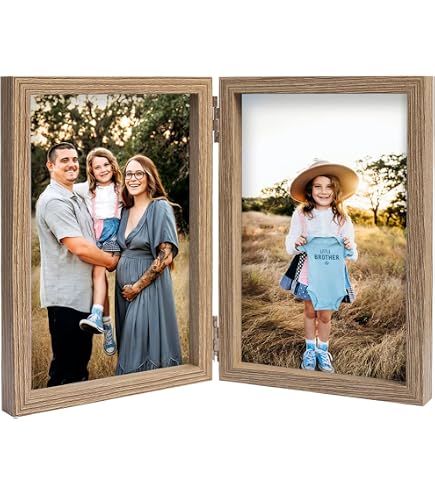 Cadre 4 Photos Triple Cadre Photo 10 X 15 Cm En Bois Pliable Avec