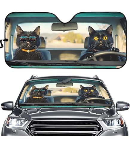 Bargburm Auto Sonnenschutz Mit 3 Waschbären - 129,5x69,8cm Für Frontscheibe