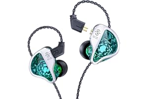 Yinyoo CCZ Harmony BC01 Pro - Auriculares con cable, 1DD 1BA Hybrid Driver IEM, auriculares intraurales de equilibrio de tres frecuencias, auriculares estéreo con aislamiento de ruido, IEM ligero
