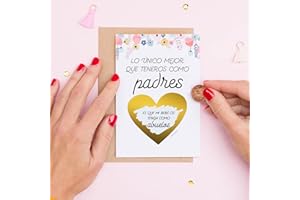 WILD CONFETTI Anunciar embarazo abuelos | Tarjeta rasca anuncio embarazo sorpresa | Anuncio embarazo original abuelos (PADRES)