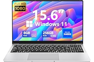 DARYUKUM Ordinateur Portable 15,6 Pouces, PC Portable 8 Go RAM 256 Go SSD, Laptop 1080P FHD Celeron N4000, WiFi Double Bande, avec Mini HDMI, 2 x USB 3.0