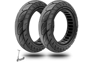 VOLOHAS 10x2,5-6,5 60/70-6,5 Pneu Plein pour Ninebot Max G30/G30 D2, Odys Neo e100/Alpha X3 Pro et Ducati Pro 2 Trottinettes électriques, Pneu Solide de 10 Pouces à Haute élasticité (2 Pièces)