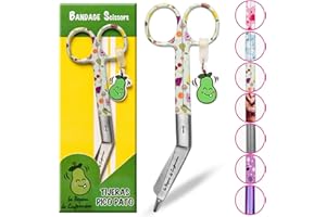 La Repera de Enfermera® Tijeras Pico de Pato Punta Roma: Tijeras de Enfermería Premium | Punta Redonda Profesional | Ideal para Regalos de Enfermería y Accesorios de Enfermeria TCAE (PASSION FRUITS)