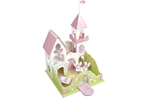 Le Toy Van - Wooden Toy Educational Fairybelle Wooden Palace Doll House Fairy Princess Castle Play Set, Pretend Play Wooden Castle