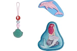 Step by Step Magic Mags Mermaid Bella“, 3-teilig, 2 Magnet-Applikationen und 1 Anhänger, als Ergänzung für den Schulranzen oder Vorschulrucksack, für Mädchen