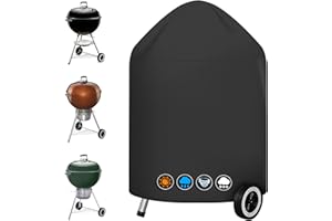 Sonharlar Kugelgrill Abdeckung Grill - 600D Oxford Holzkohle Abdeckhaube Grill für Weber 57 cm BBQ Grill, Heavy Duty & wasserdichte PU BBQ Grillabdeckung für Weber 57 cm Master Touch Grill(Φ63x88cm)