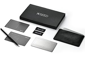 SecuX – XSEED - Secure Bitcoin Wallet Crypto Seed Storage Piastra in acciaio - Compatibile con SecuX, Ledger, Trezor Portafogli..