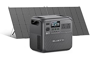 BLUETTI Solar Generator Elite 200 V2 (2025 New) with 350W Solar Panel Included, 2073.6Wh Portable Power Station w/ 2 2600W AC Outlets, 17-Year Lifespan LFP Emergency Power for Camping, Power Outages