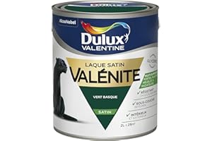 Dulux Valentine Peinture Laque Valénite Glycéro Multisupport Intérieur-Extérieur – Grande Résistance pour Boiseries et Ferronneries - Aspect Satin Vert Basque 2L