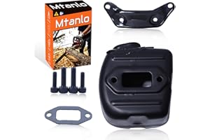 Mtanlo Kit de Pot Échappement pour Husqvarna 371 372xp X-Torq, 365 X-Torq 390xp 385 372 Jonsered 2166 2171 Tronçonneuses, Silencieux d'échappement avec Support Joint 544029702
