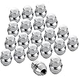 20PCS M14*1.5 Lug Nuts - 13/16" 21mm Hex 36mm Length - Chrome Factory Style Wheel Nut for 2015-2021 Ford Mustang Explorer Edge Fusion/Lincoln MKZ MKX Aviator 611-007 ACPZ-1012-D ACPZ-1012-M