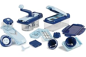 Genius Nicer Dicer Fusion Smart Julietti | Mandoline 23 en 1 Multifunction Professionelle | Trancheuse | couper- / râpé- / éplucher- / cubes- / spirales- / quartier- / manger- / légumes | slicer