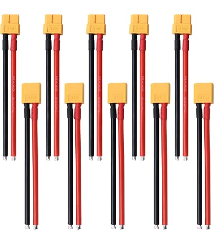 VISSQH 5 Pares(10 pcs) XT-30 Macho Hembra Cable XT-30 Enchufe con 150mm 16 AWG Cable de Silicona XT-30 Conector para Cable de bateríaRC Lipo VISSQH 5 Pares(10 pcs) XT-30 Macho Hembra Cable XT-30 Enchufe con 150mm 16 AWG Cable de Silicona XT-30 Conector para Cable de bateríaRC Lipo
