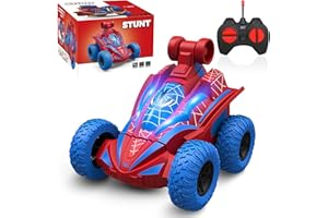 SHAREMI Voiture Telecommandé Enfant, Jouet Garcon Fille 3 4 5 6 7 8 9 Ans Véhicule Enfants Cadeau Anniversaire Noel, 360°Rotation Spider Voitures de Course Télécommandée Mini RC Car Jeux Intérieur Extérieur