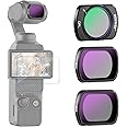 NEEWER ND and CPL Filter Set for Pocket 3 (Pack of 3) ND4 ND8 Polarising Filter Magnetic Grey Filter Polarising Filter Kit with Multi-Coated Compatible with DJI Osmo Pocket 3 Creator Combo, FL-B03