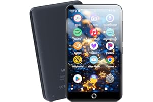 MECHEN 96GB Reproductor MP3 MP4 Android 13 con Bluetooth y WiFi, 4" Pantalla Táctil, MP3 Player con Spotify, Radio, Altavoz, Play Store, para Música/Video/Audiolibros (96GB)