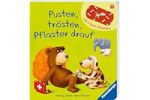Pusten, trösten, Pflaster drauf! - Stickerbuch ab 2 Jahre, mit 5 bunten Pflastern zum Spielen