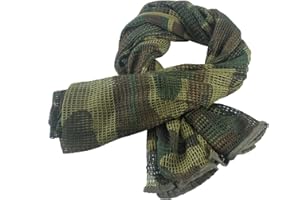 HYOUT Taktischer Militär-Halstuch, Woodland Camo Schal Sniper Schleier Desert Shemagh für Wargame Outdoor Sports…
